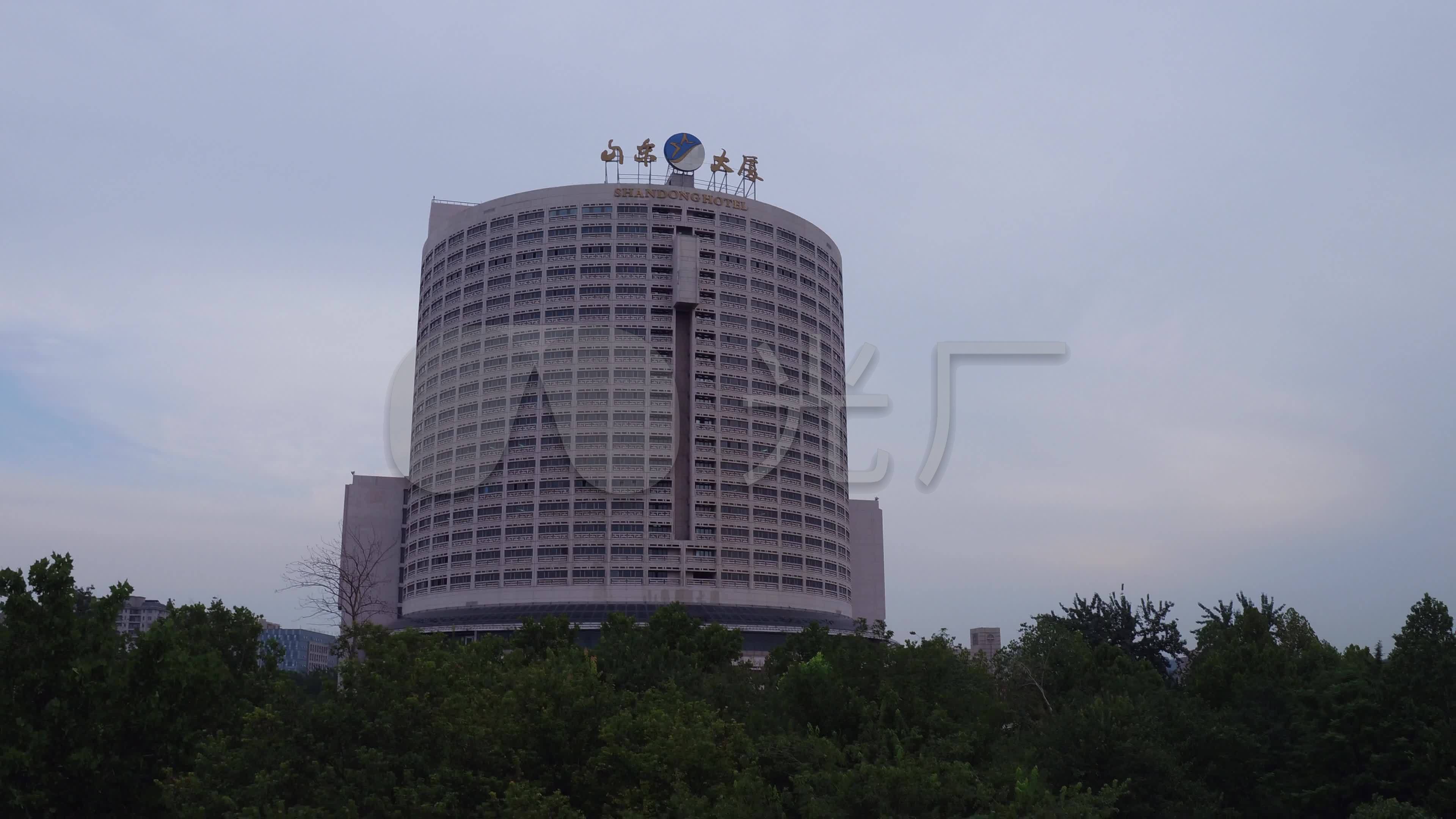 山东大厦济南电视塔山东会堂_3840x2160_高清视频素材下载(编号