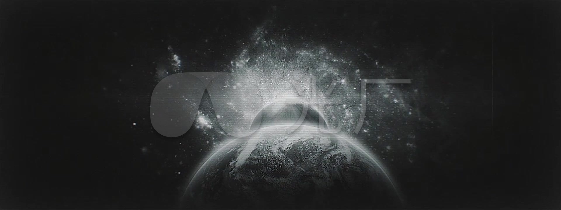 1920x720,1920*720 黑白太阳系星云宇宙闪烁星球空间穿梭_1920x720_高清