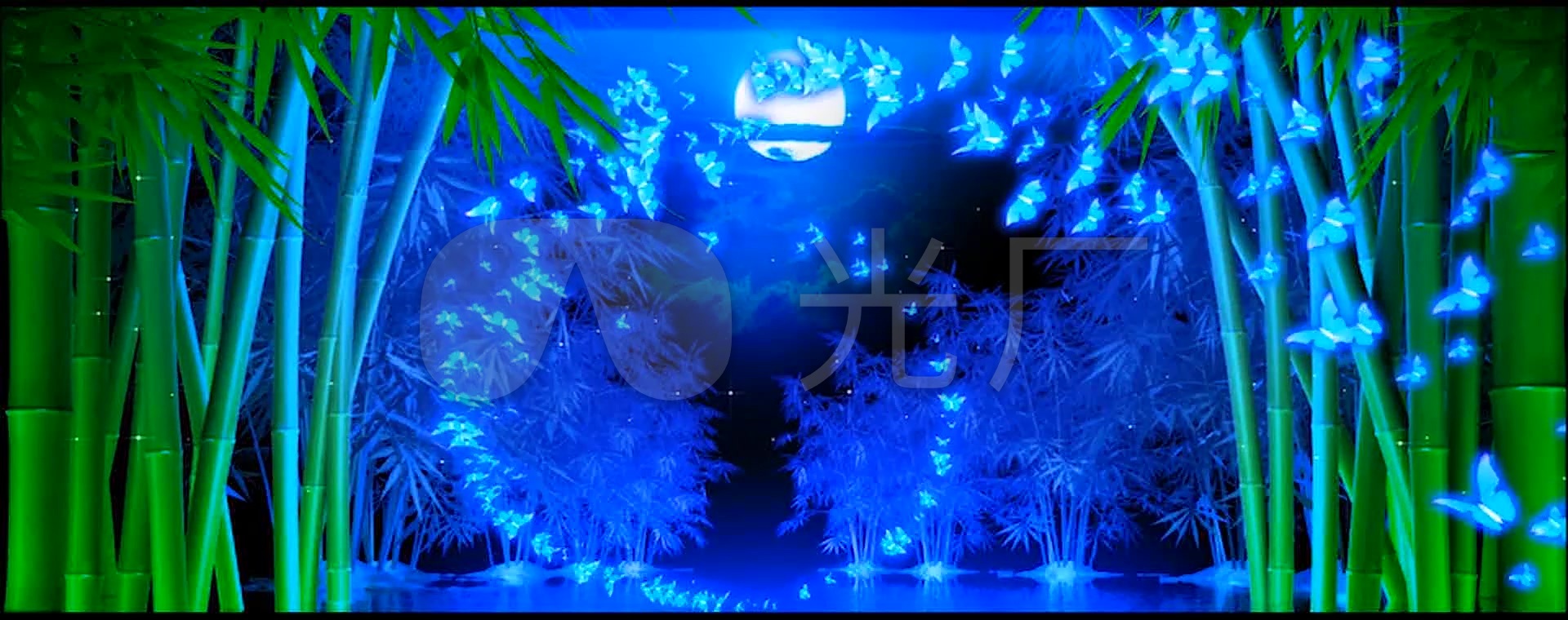 唯美傣族孔雀舞舞台led舞美背景_1920x760_高清视频