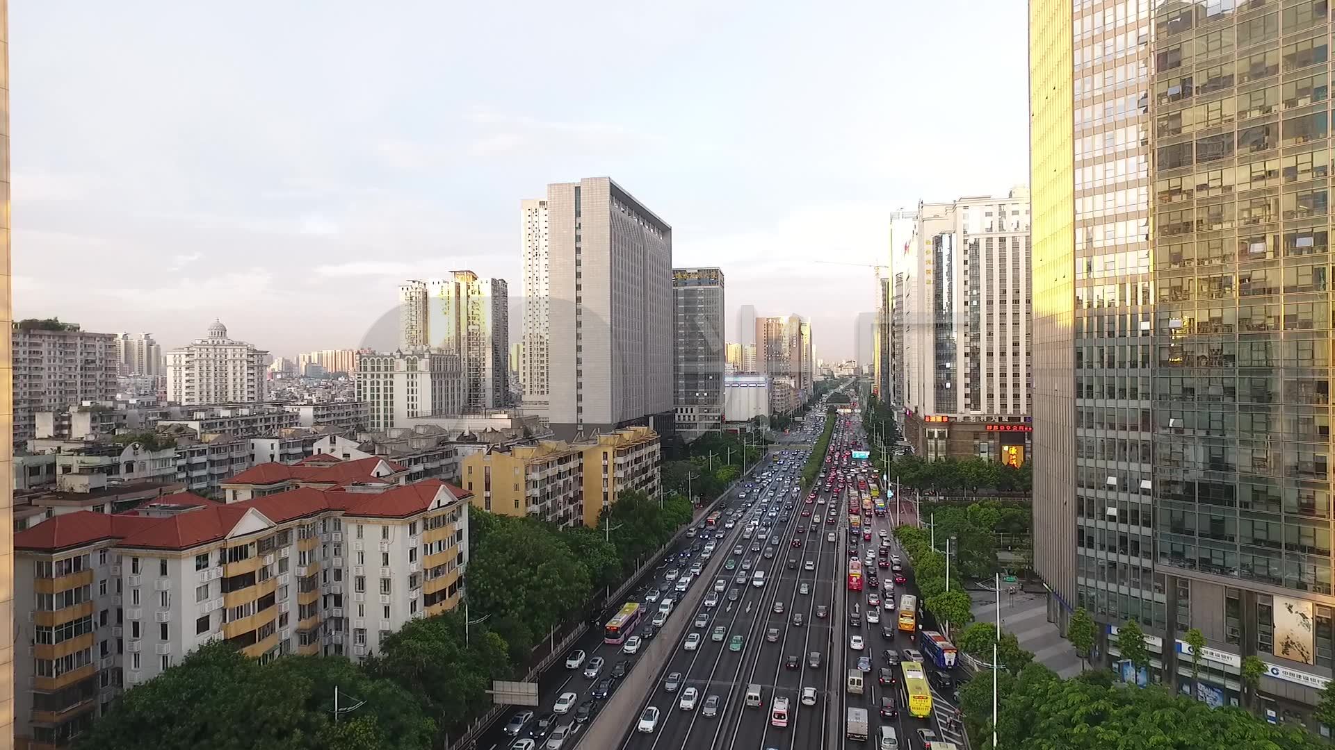 广州黄埔大道车流汽车塞车_1920x1080_高清视频素材下载(编号:1470785