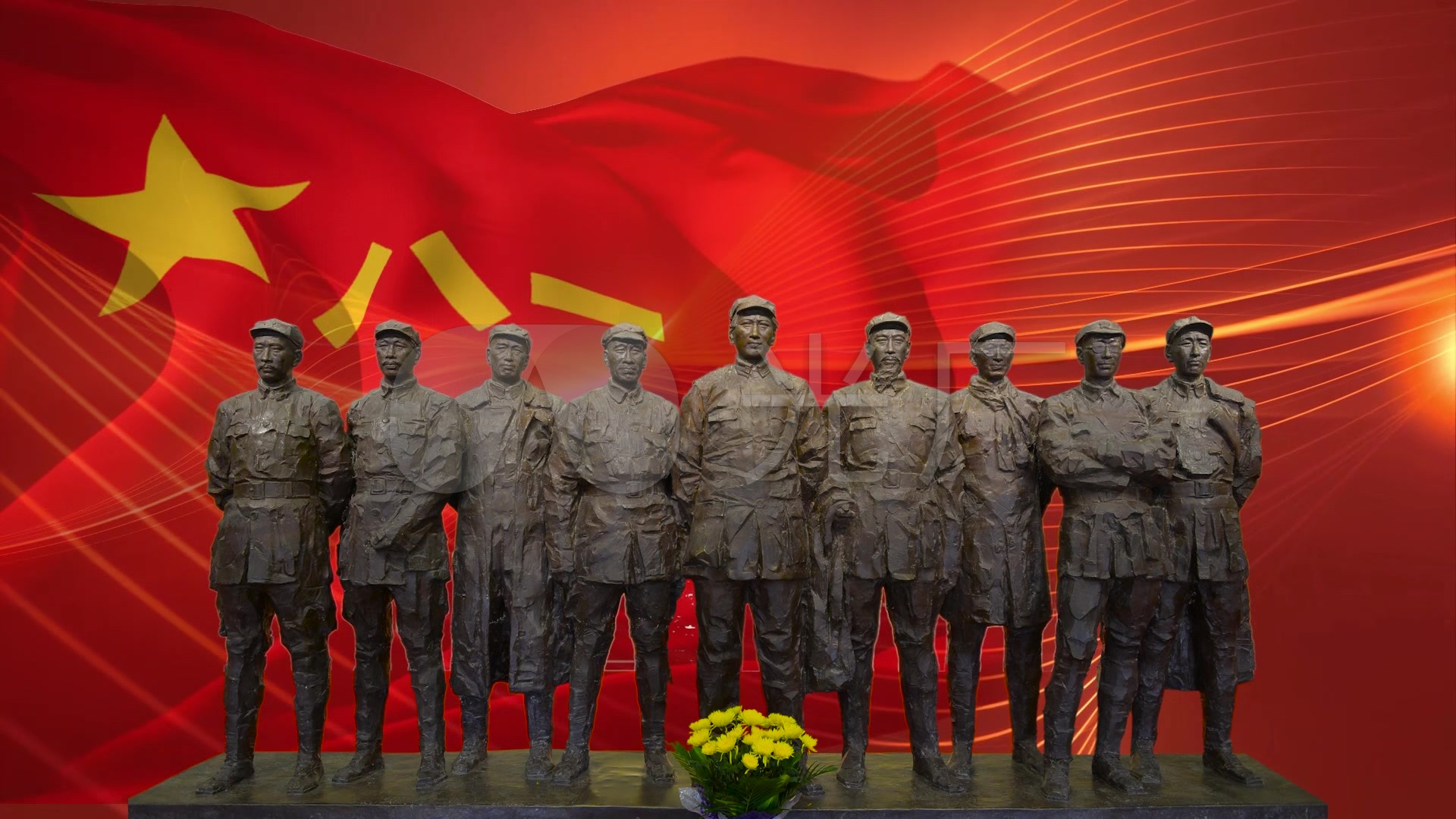 长征胜利会宁会师雕像红色革命_1920x1080_高清视频