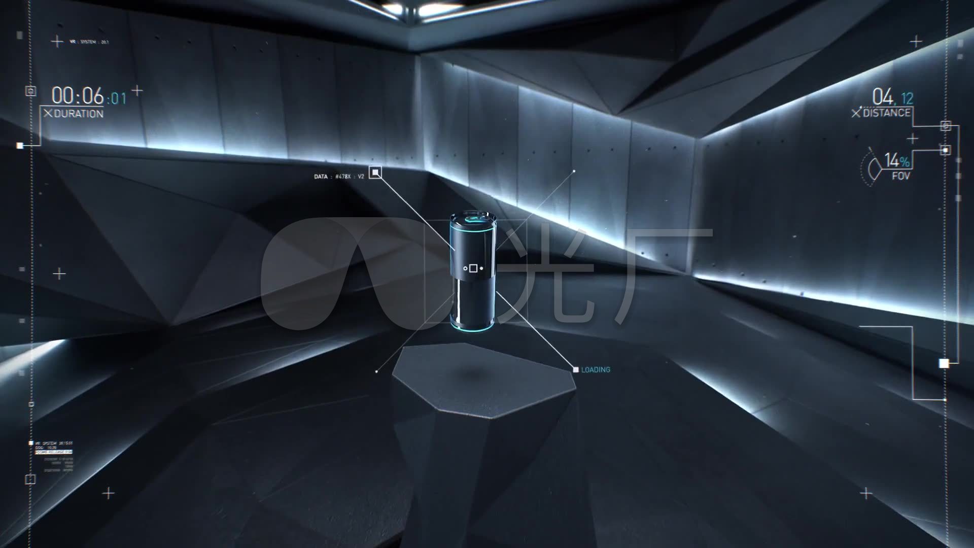 vr视觉体验3d蓝色空间_1920x1080_高清视频素材下载