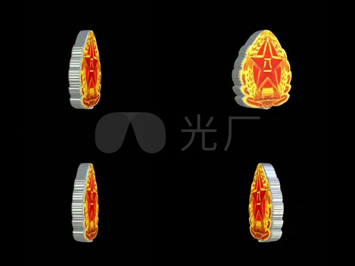 八一军徽动态视频(带通道)