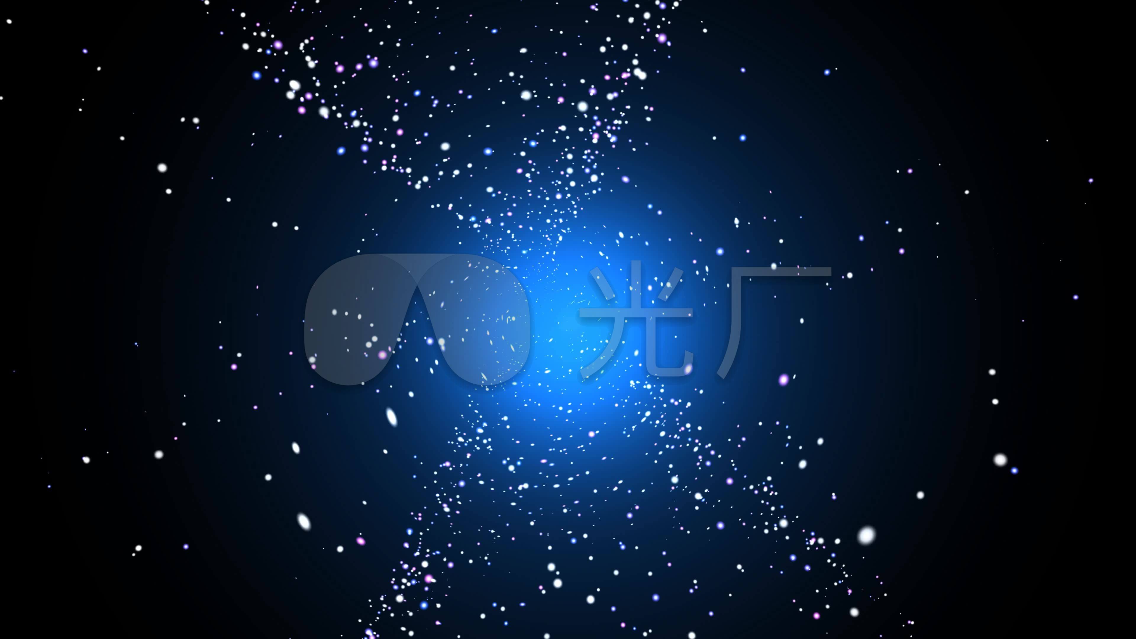 [4k]宇宙中漩涡粒子旋转片头背景
