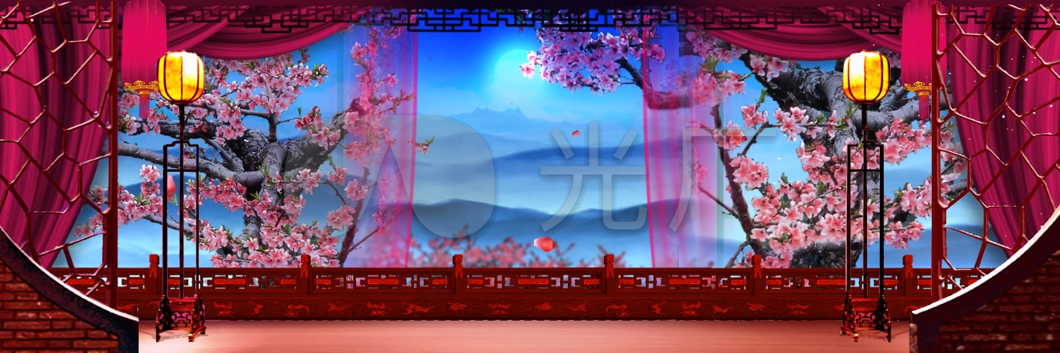 戏曲京剧中国风舞台背景
