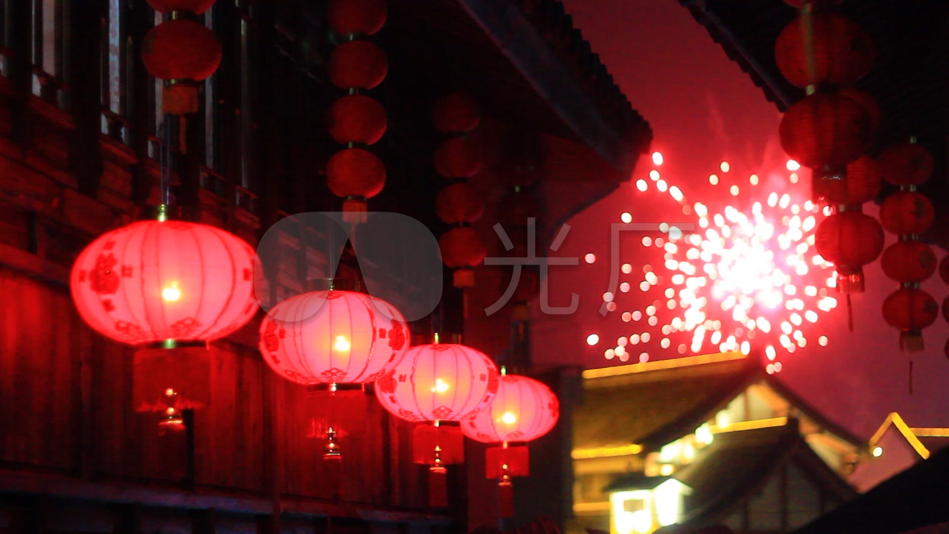 春节灯笼夜景除夕