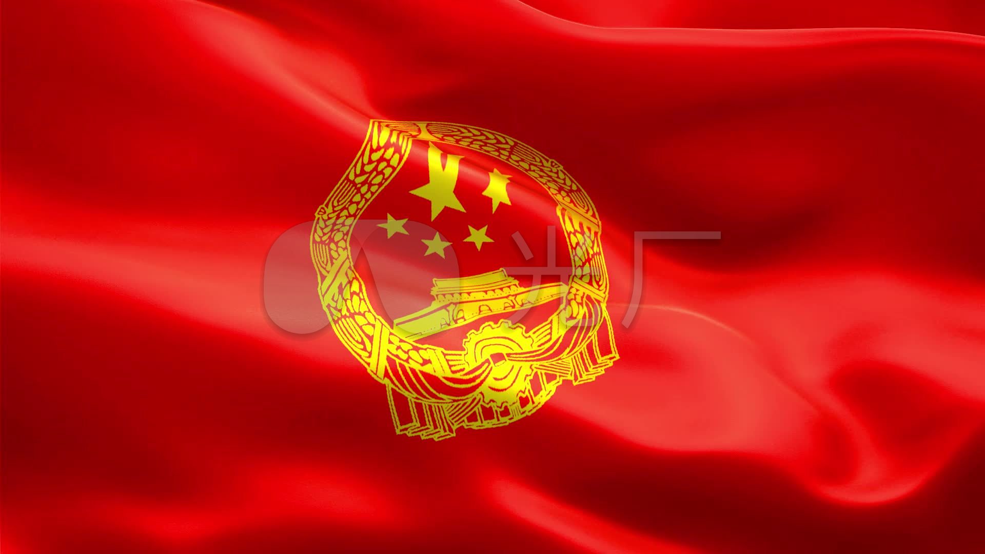 (强烈推荐)原创国徽旗帜_1920x1080_高清视频素材下载