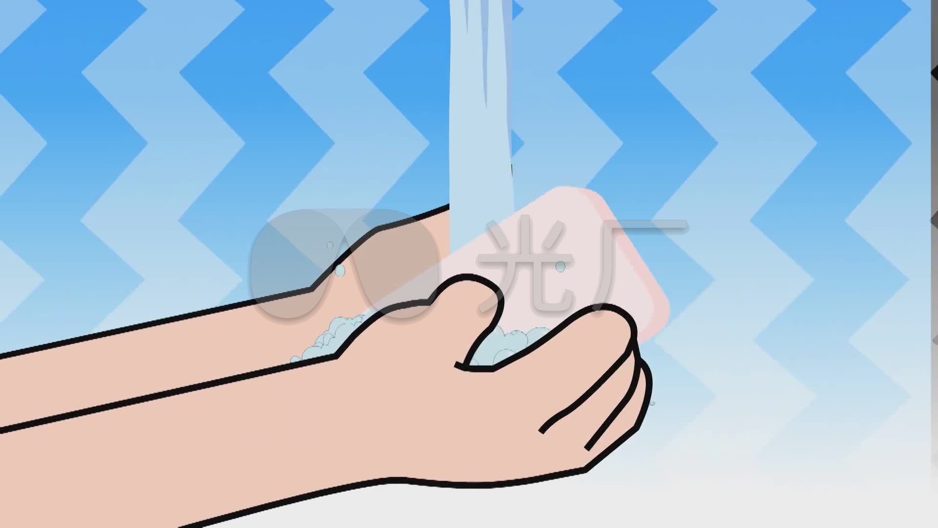 歌曲洗手歌卡通小女孩动画儿童_01080_高清