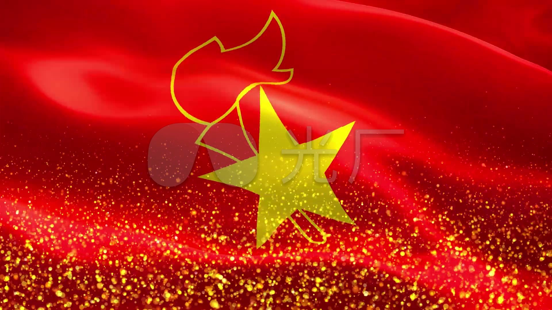视频素材 舞台背景 中国风背景 (强烈推荐)原创高清少先队素材  来自