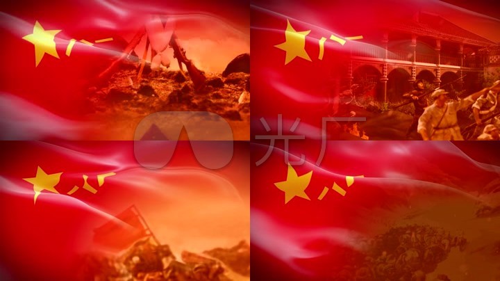 诗朗诵背景大屏led军史英雄赞歌
