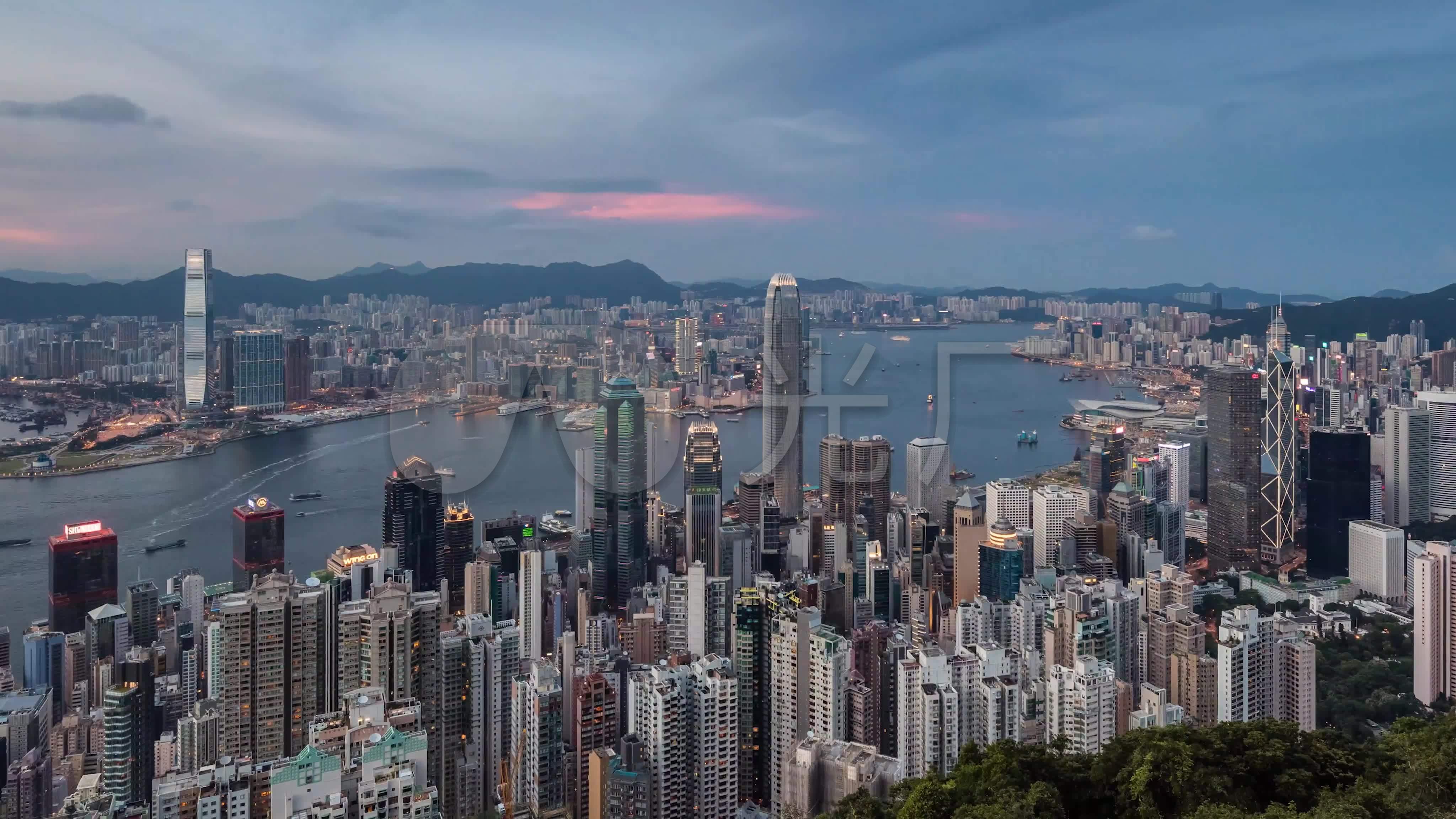 17f934.香港维多利亚港夜景香港4k