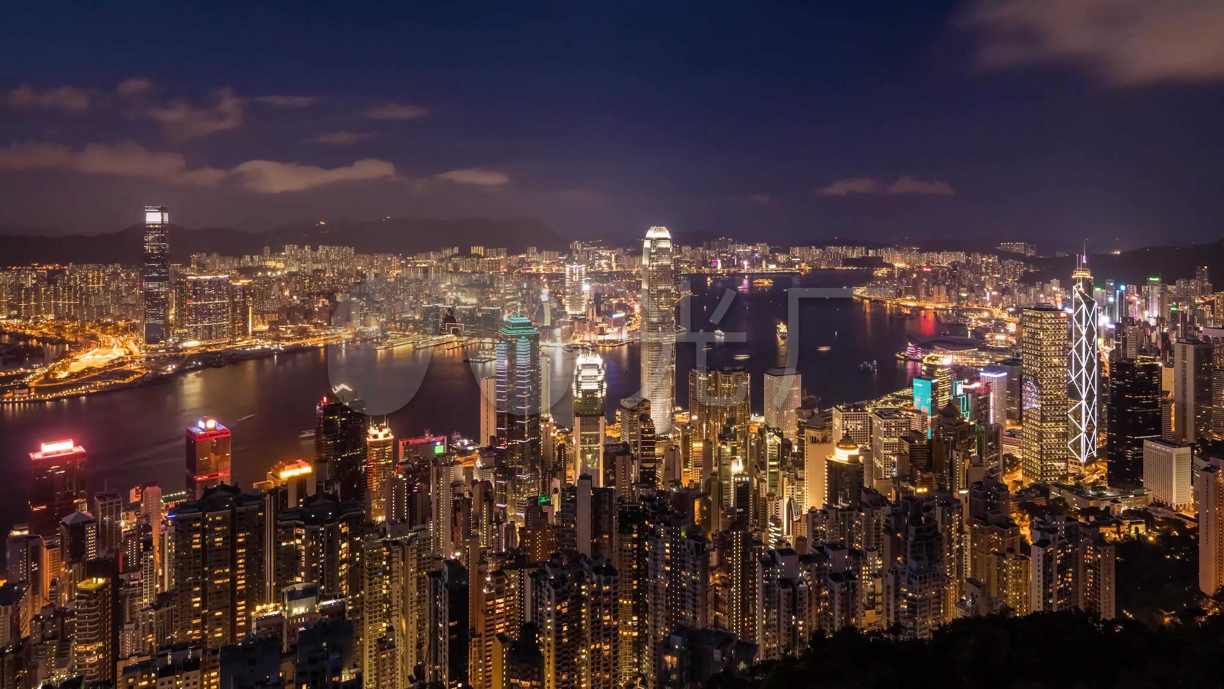 17f934.香港维多利亚港夜景香港4k
