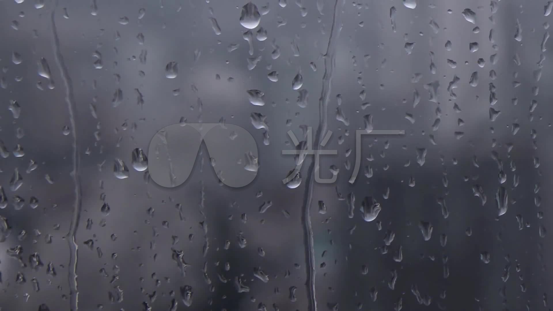 雨打在玻璃上_1920x1080_高清视频素材下载(编号:)