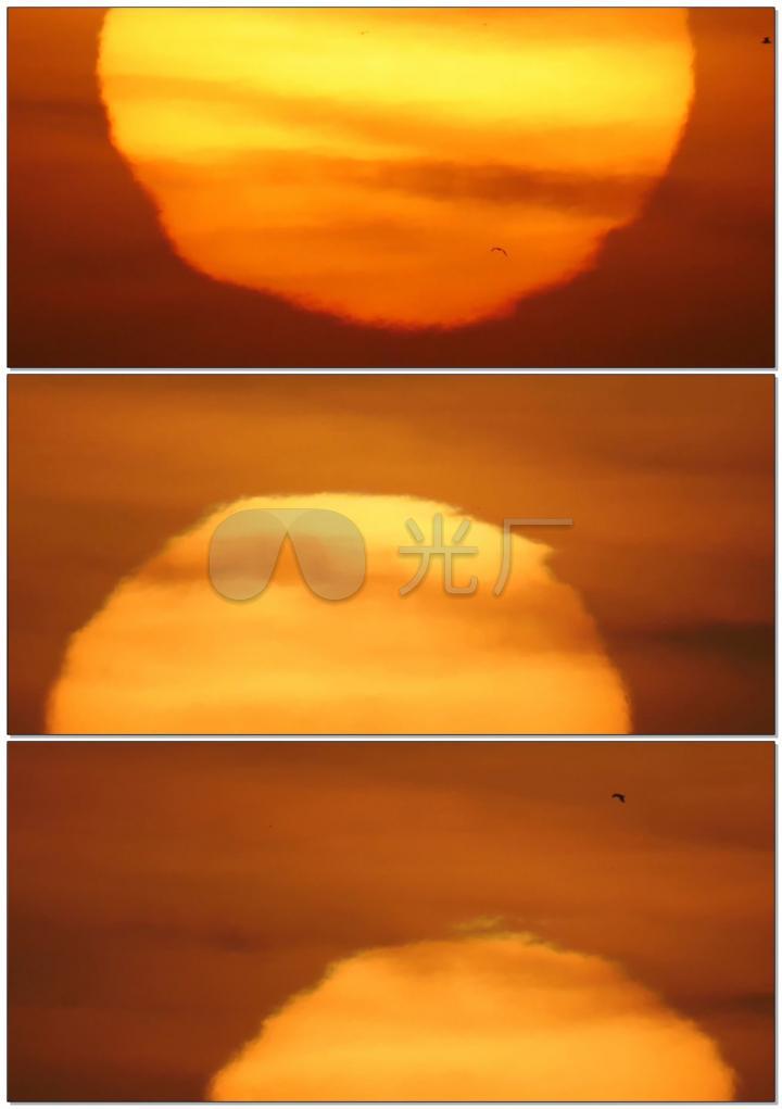 4k唯美的夕阳太阳下山日落美景