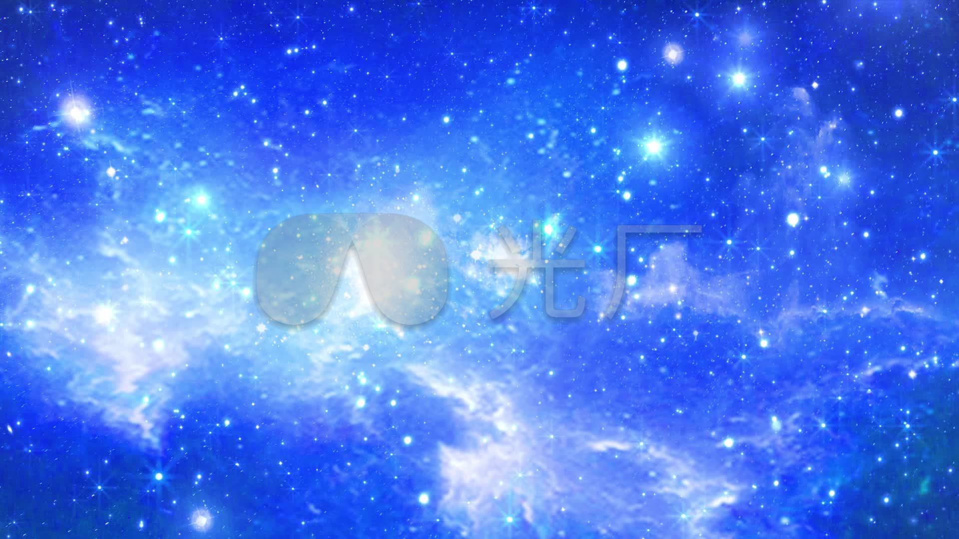 唯美大气蓝色星空宇宙星云背景_1920x1080_高清视频