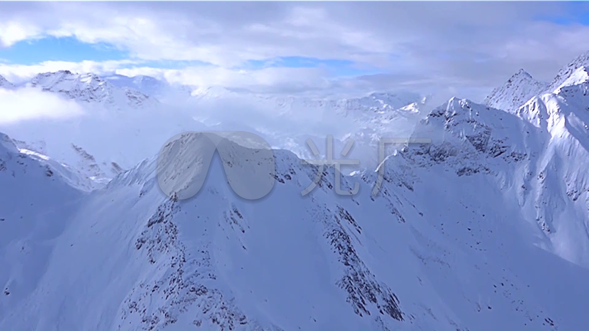 无人机航拍雪景_1920x1080_高清视频素材下载(编号:)