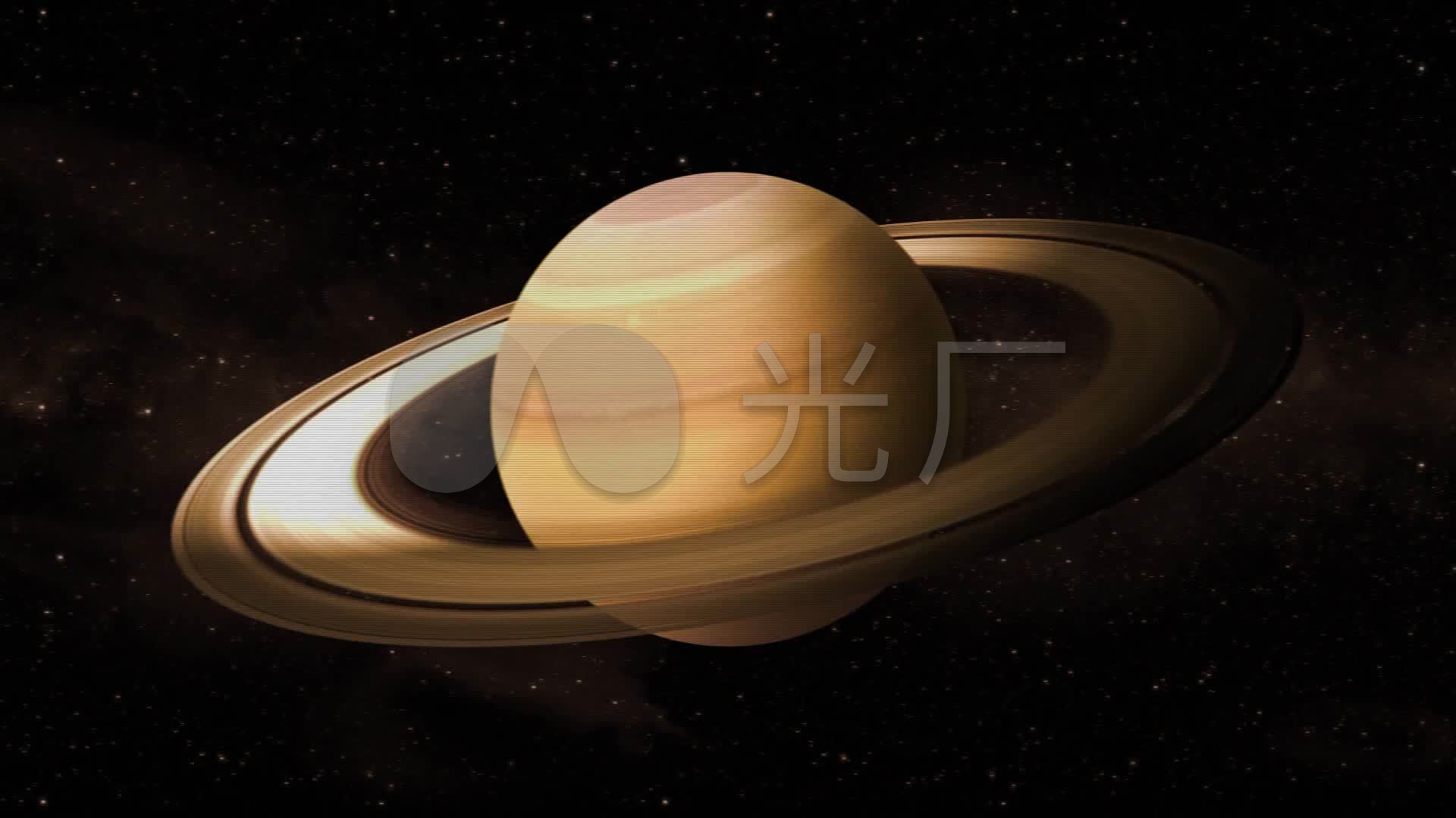 行星土星在空间旋转_1920x1080_高清视频素材下载(:)