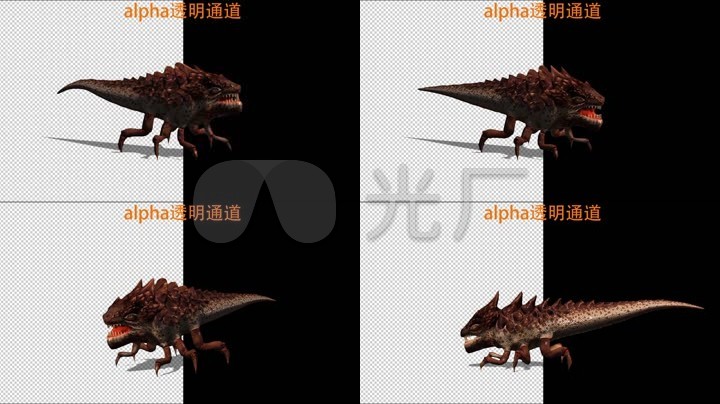 带alpha透明通道的怪兽虫子素材