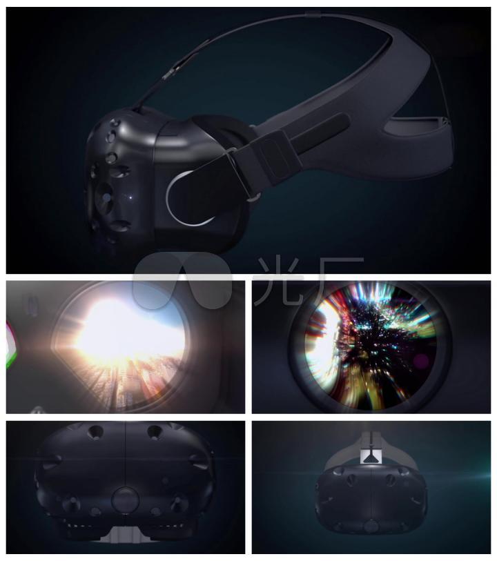 pr高科技vr眼镜虚拟现实logo片头