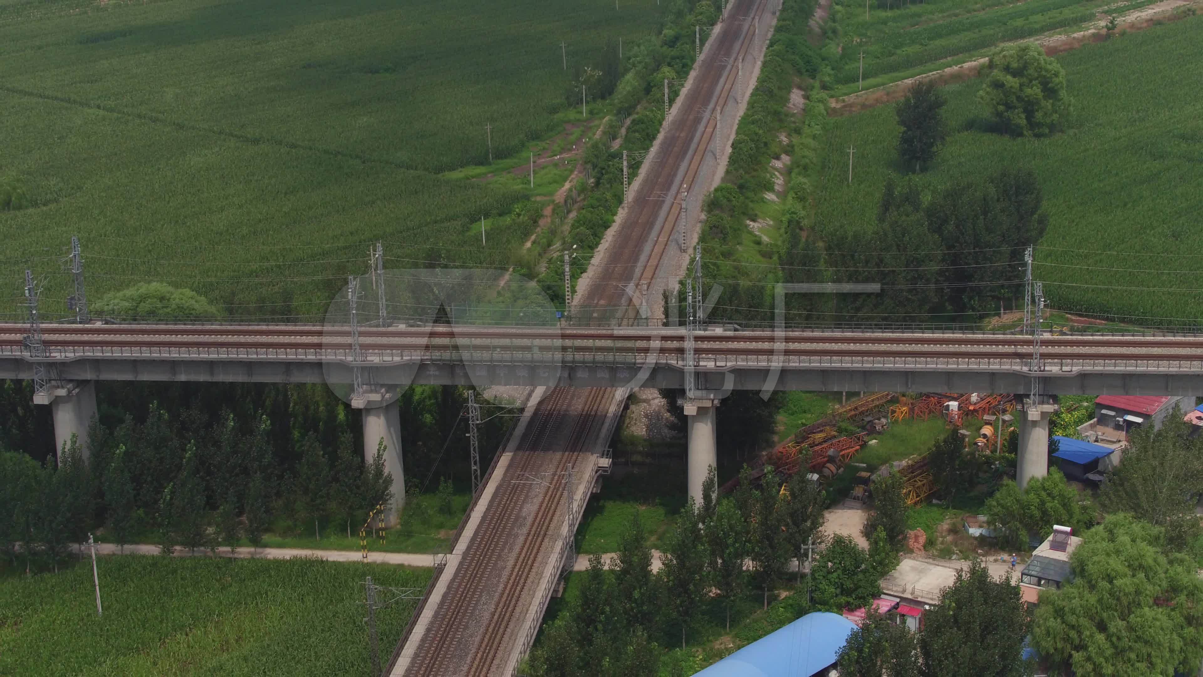 中国建设高铁高架桥铁路桥航拍