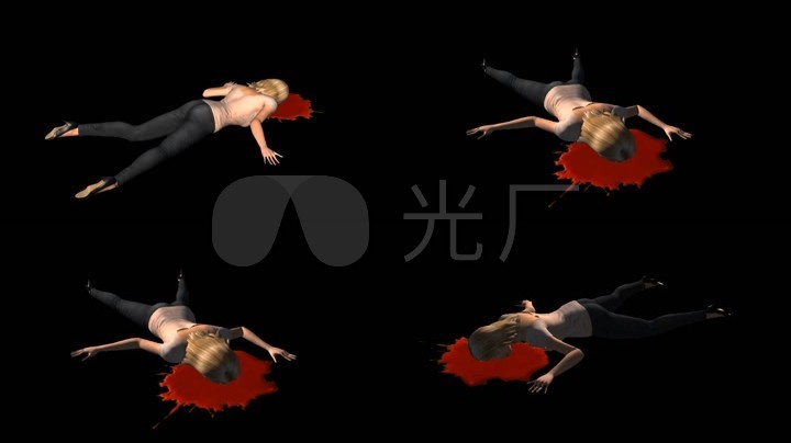 带alpha透明通道死亡的女人视频素材