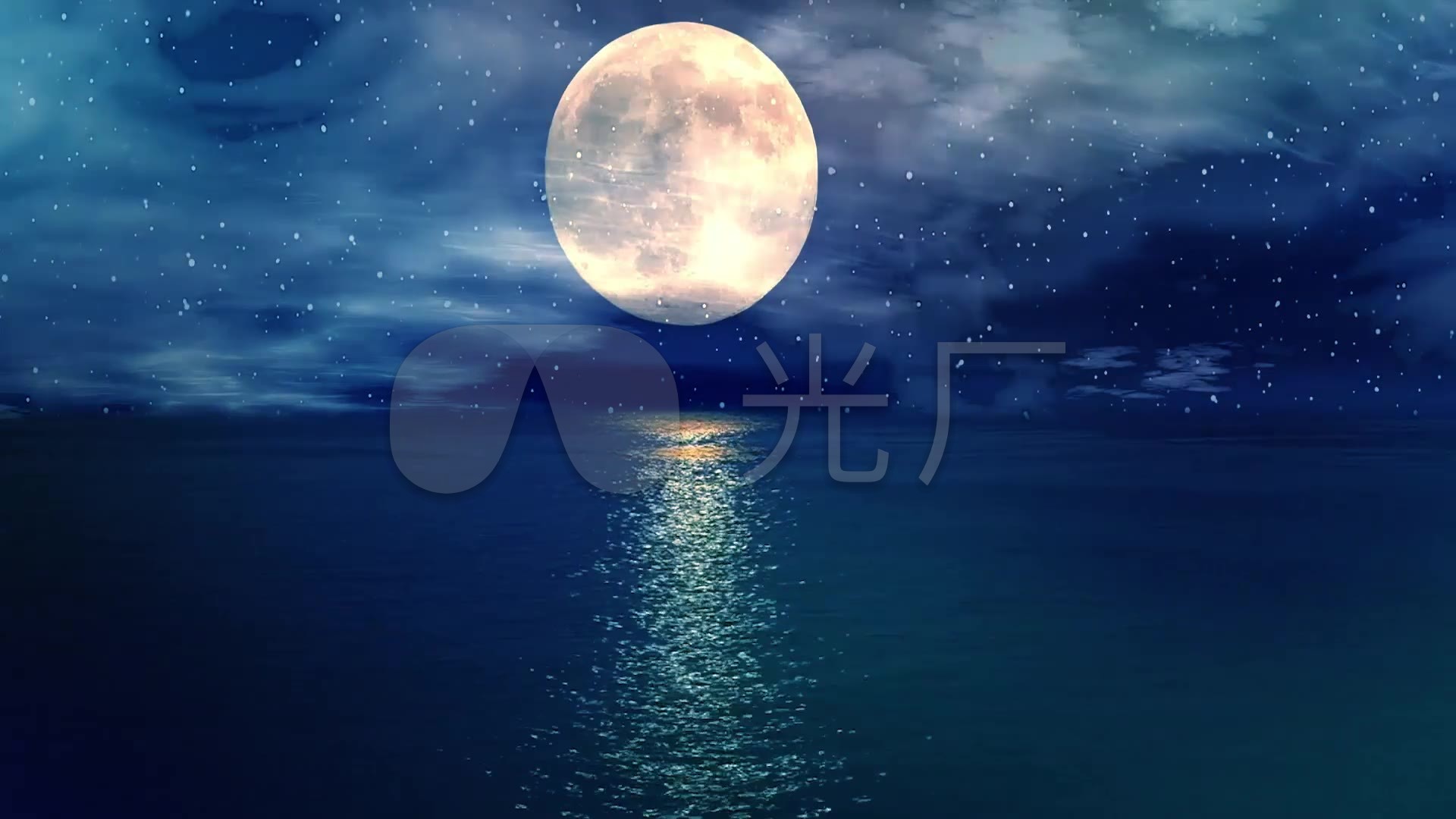 海面月光_1920x1080_高清视频素材下载(编号:1588596)