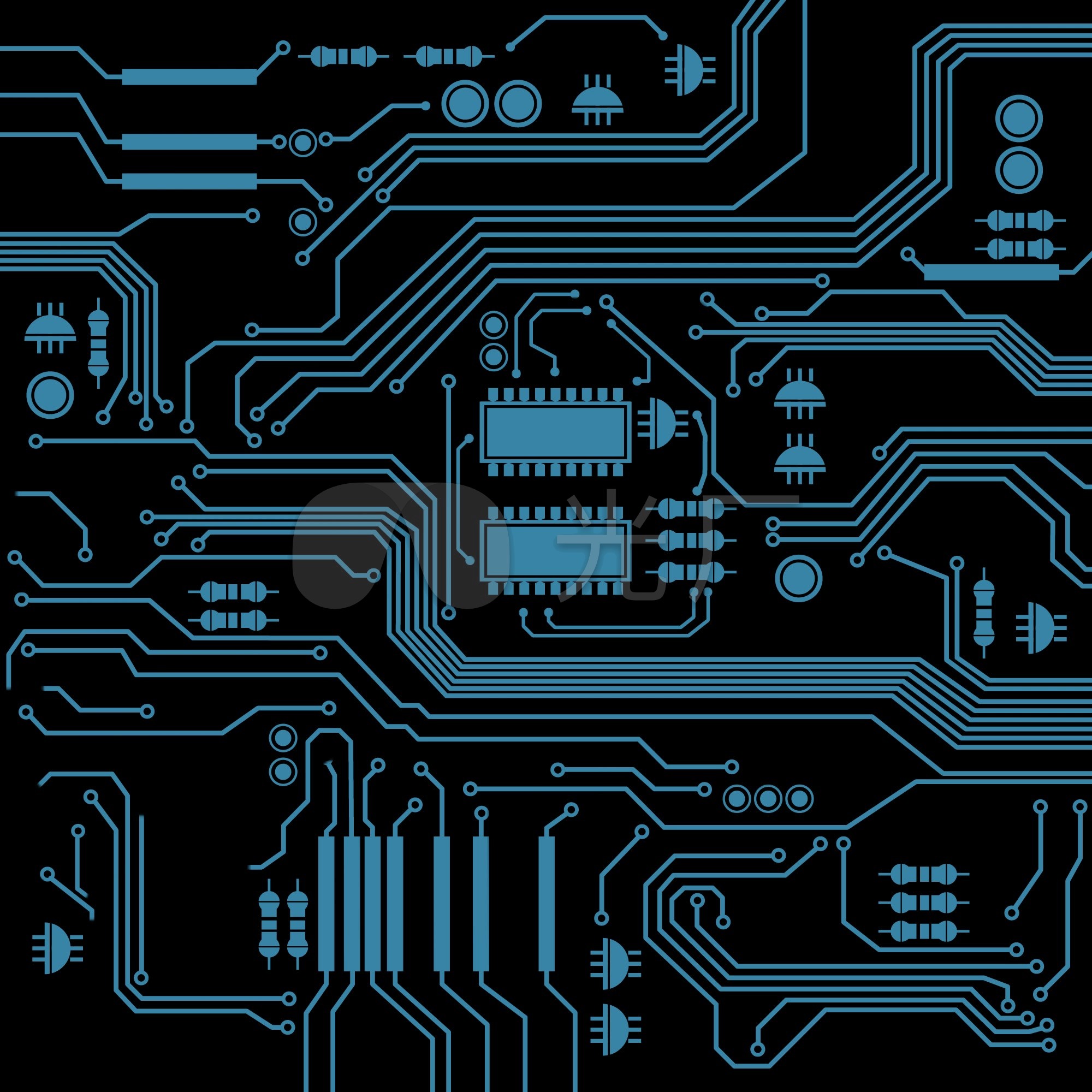 电路板(2)_2000x2000_高清视频素材下载(编号:1587873)_影视包装_vj师