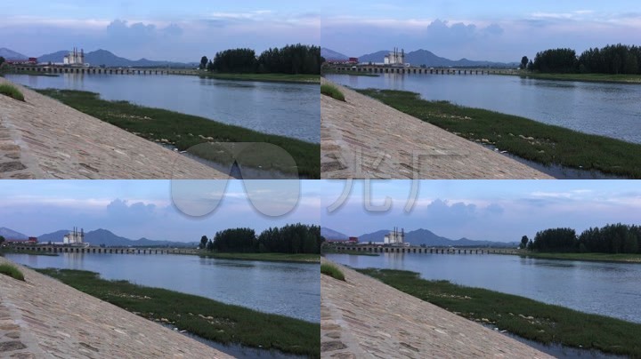 河流堤坝水库工厂