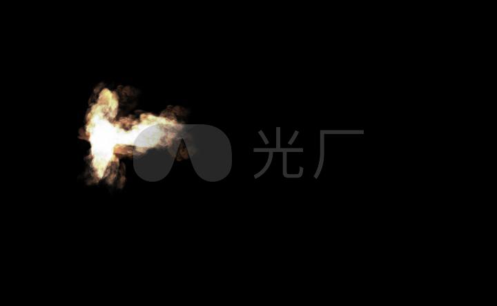 军事题材枪口火焰带通道素材100个文件