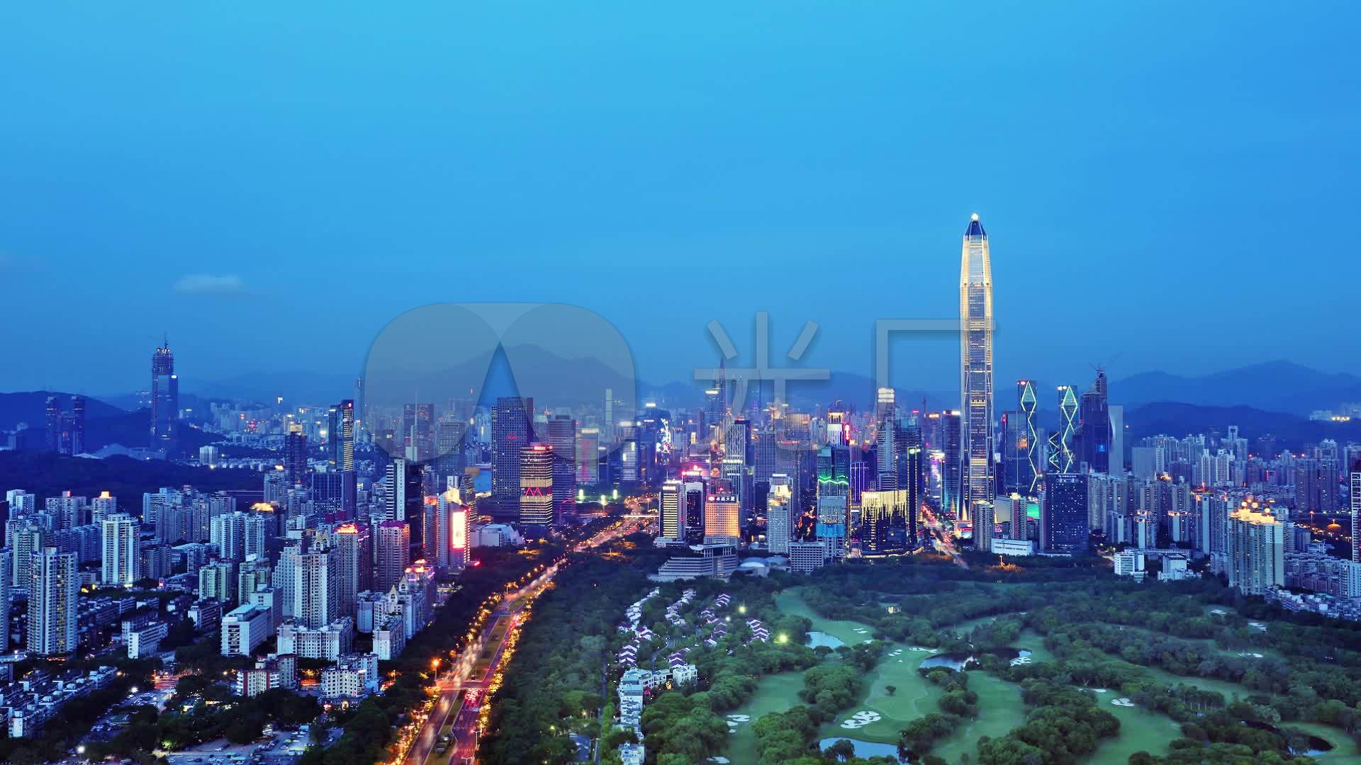 深圳福田cbd延时夜景_1920x1080_高清视频素材下载(:)