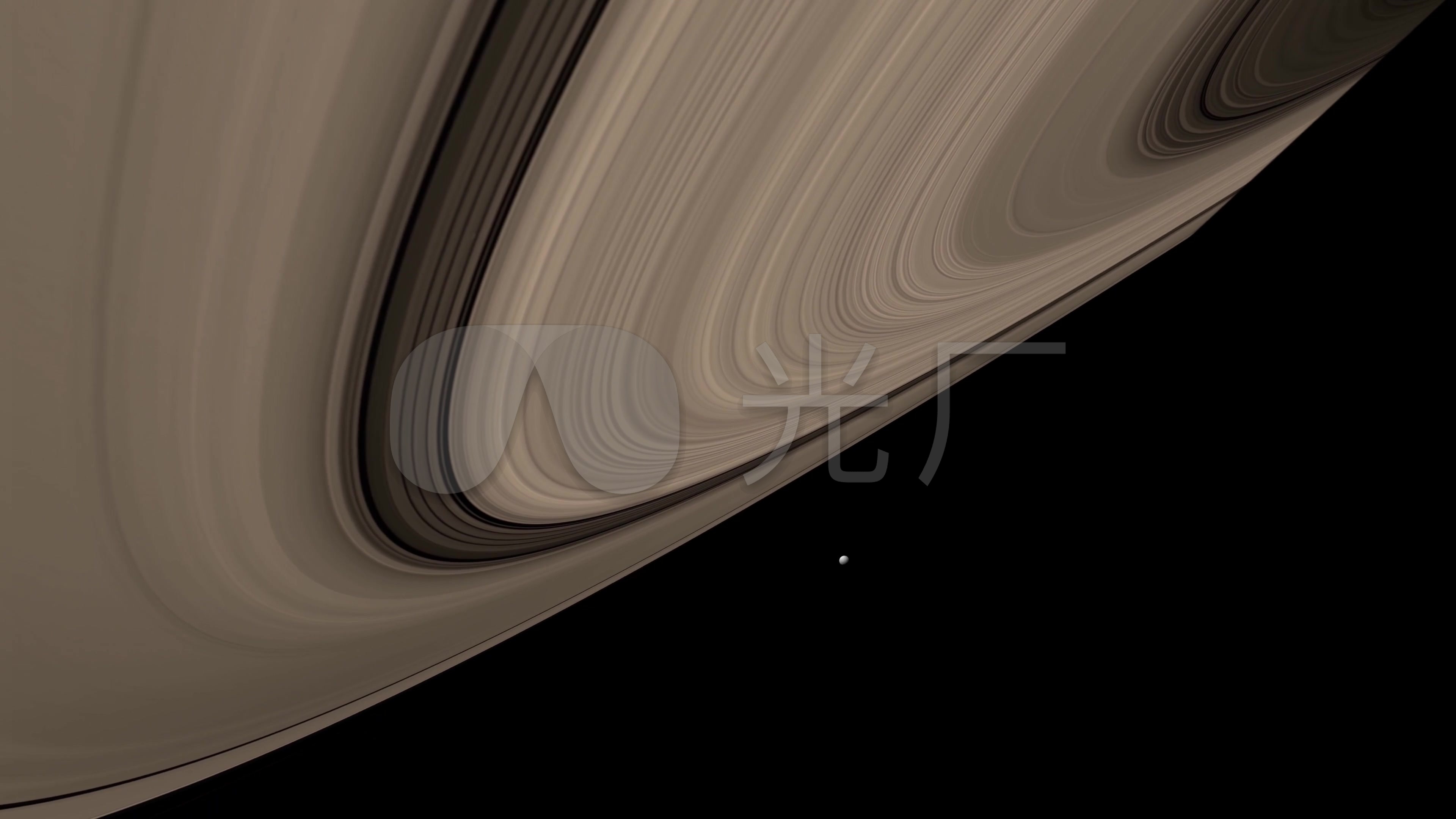 土星环与卫星4k_3840x2160_高清视频素材下载(编号:1594587)_影视包装