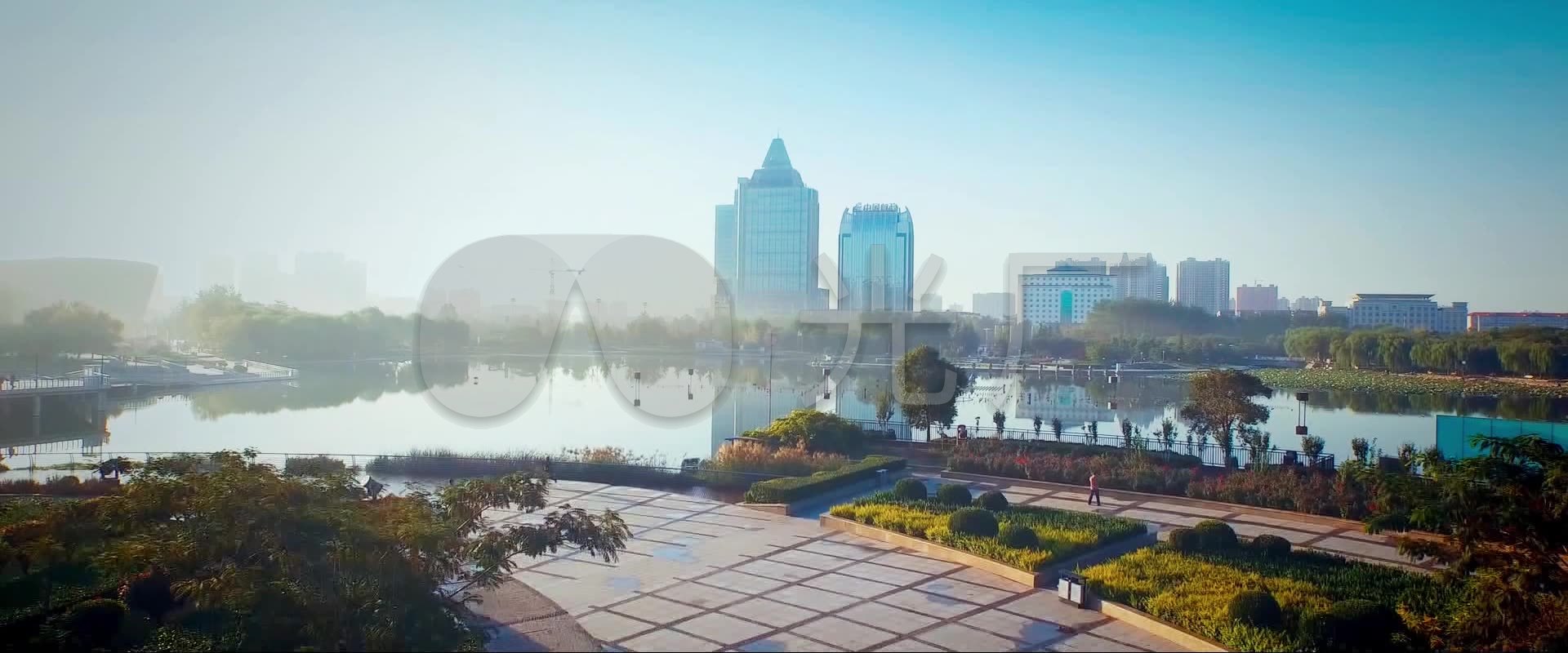 邯郸城市美丽邯郸成语公园千年古都_1920x800_高清视频素材下载(编号