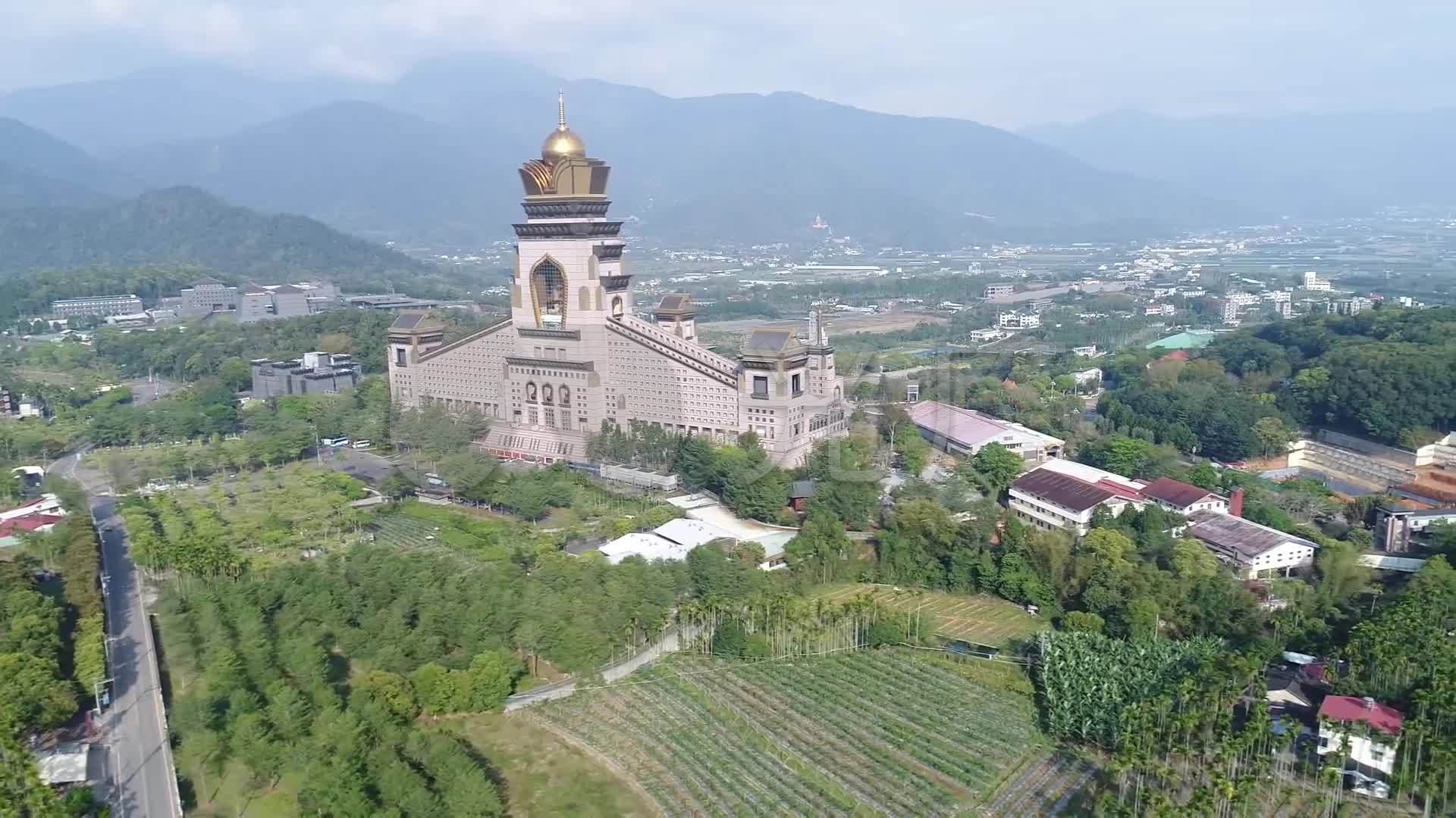 航拍中台禅寺宣传片视频特写_1920x1080_高清视频素材