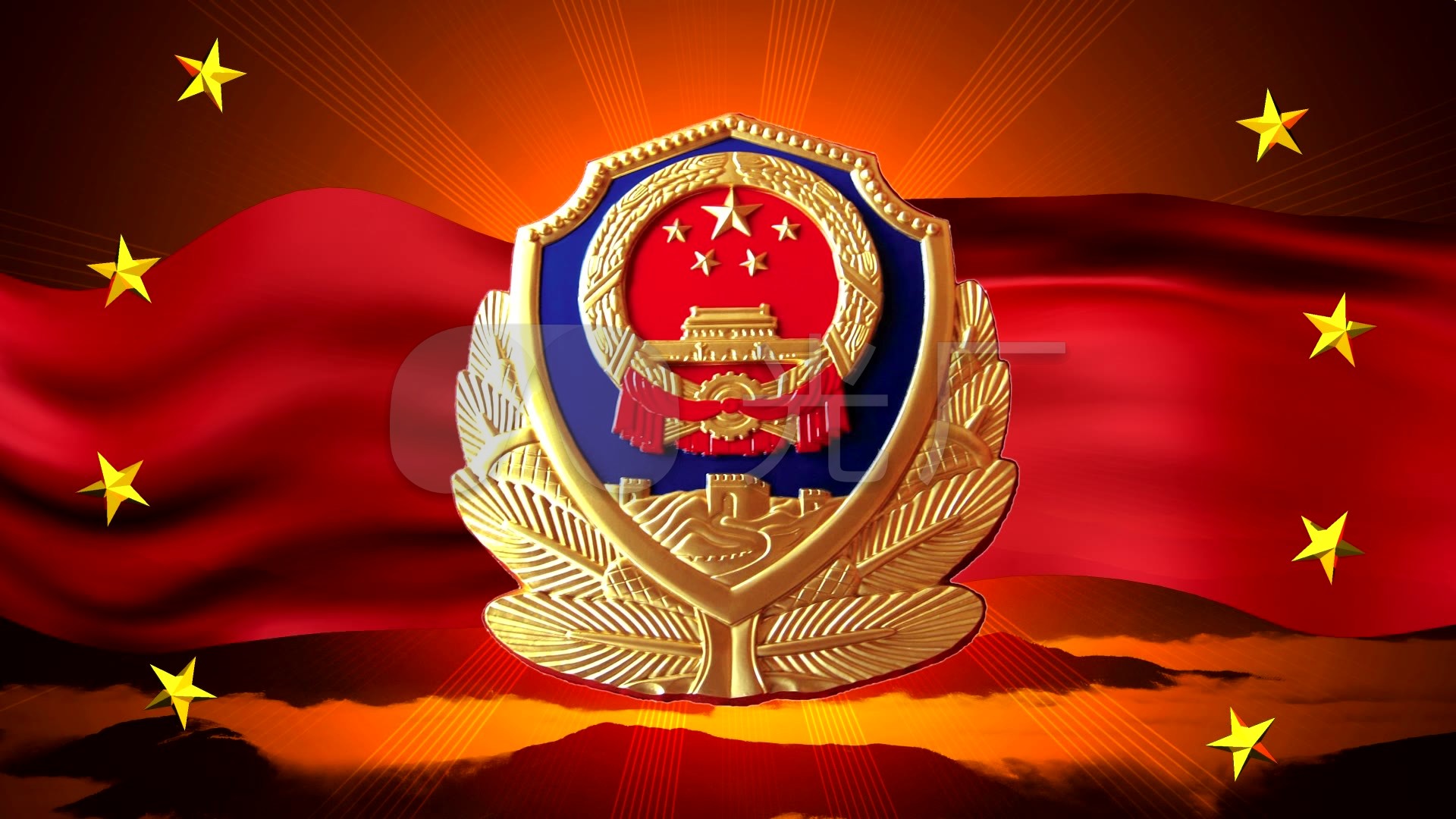 警徽1_1920x1080_高清视频素材下载(编号:1610663)