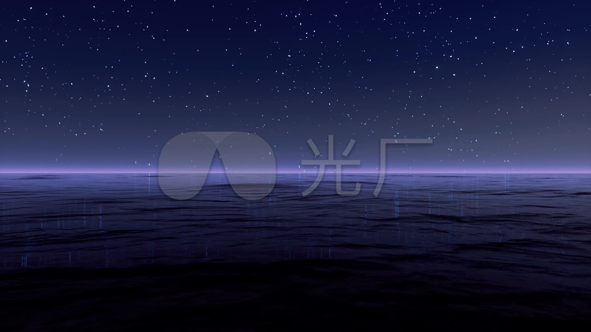 平静的大海星空背景视频_1920x1080_高清视频素材下载