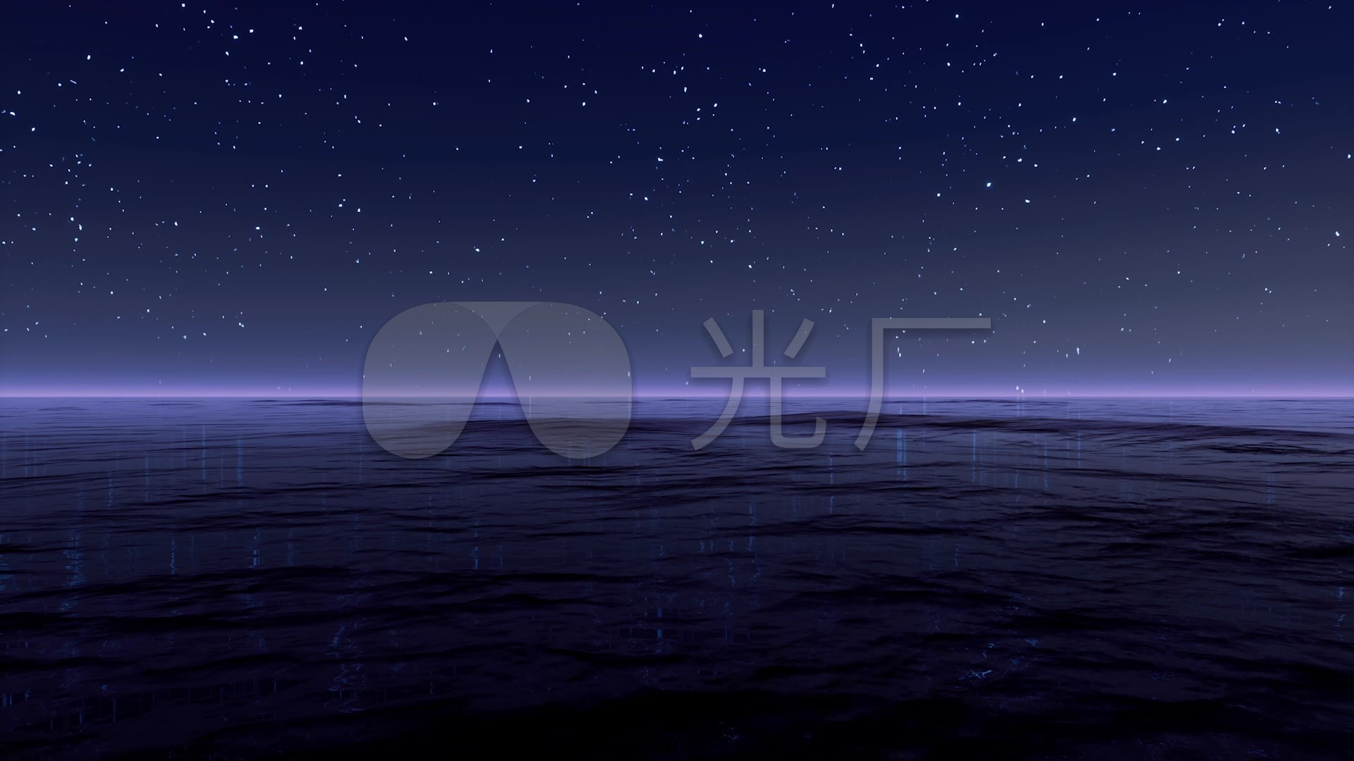 平静的大海星空背景视频_1920x1080_高清视频素材下载