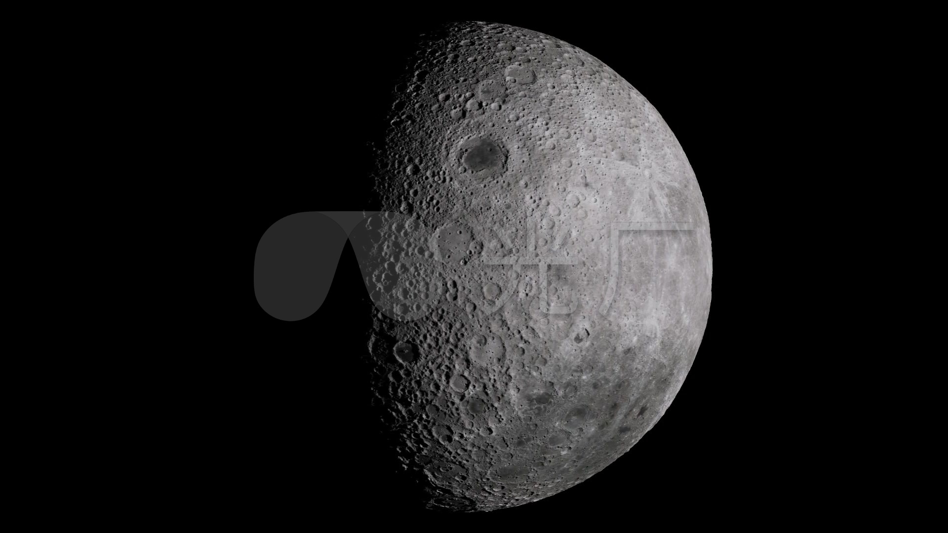 黑白月球旋转_1920x1080_高清视频素材下载(编号:)