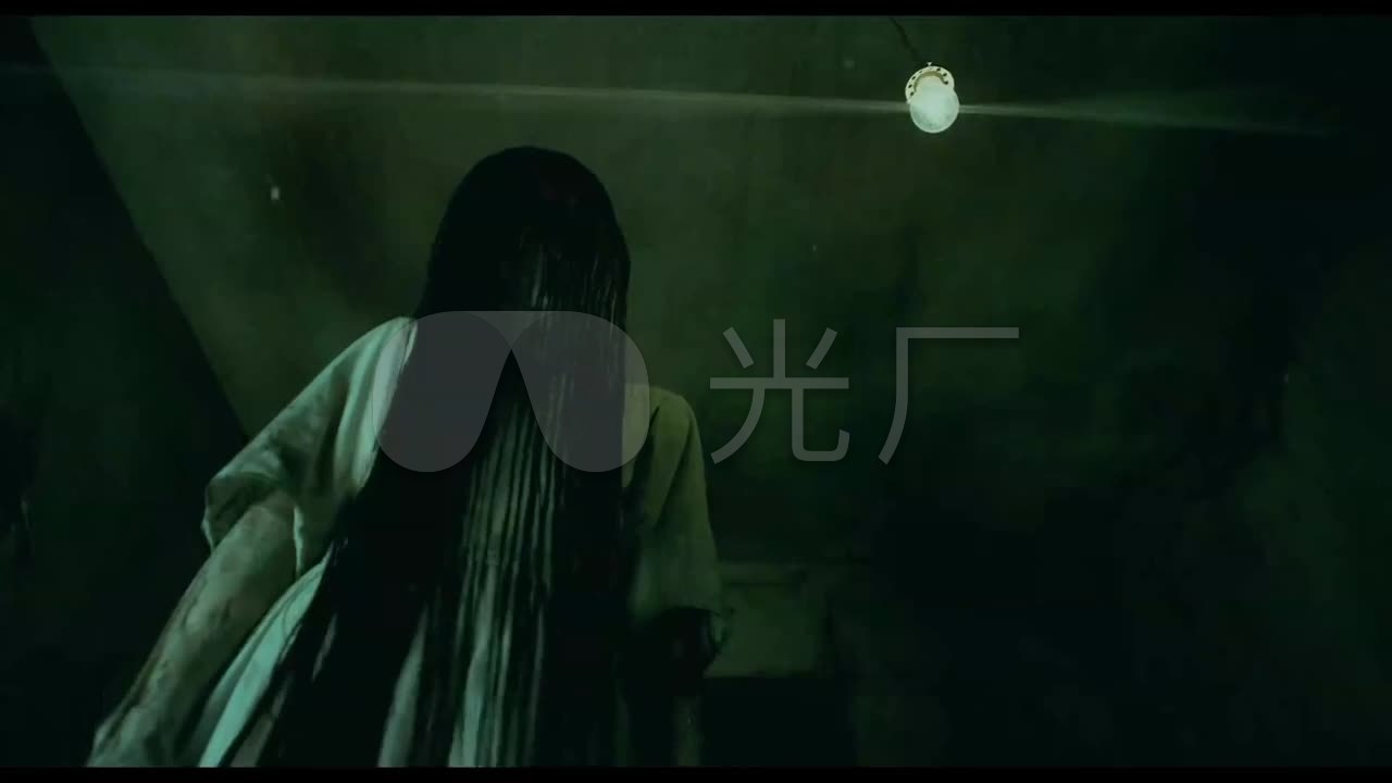 万圣节恐怖贞子女鬼镜头_1280x720_高清视频素材下载(编号:1619228)