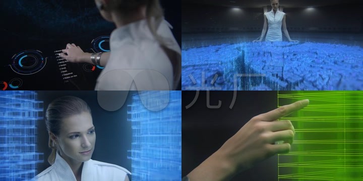 未来虚拟世界全息投影