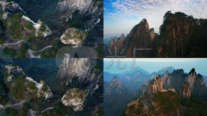 黄山雄伟的大山雄壮的大山震撼的大山