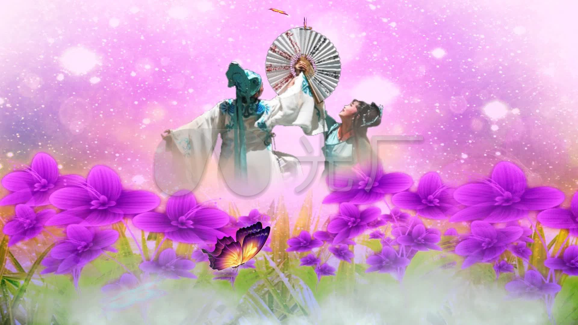 梁祝化蝶片段视频素材_1920x1080_高清视频素材下载(编号:1645015)