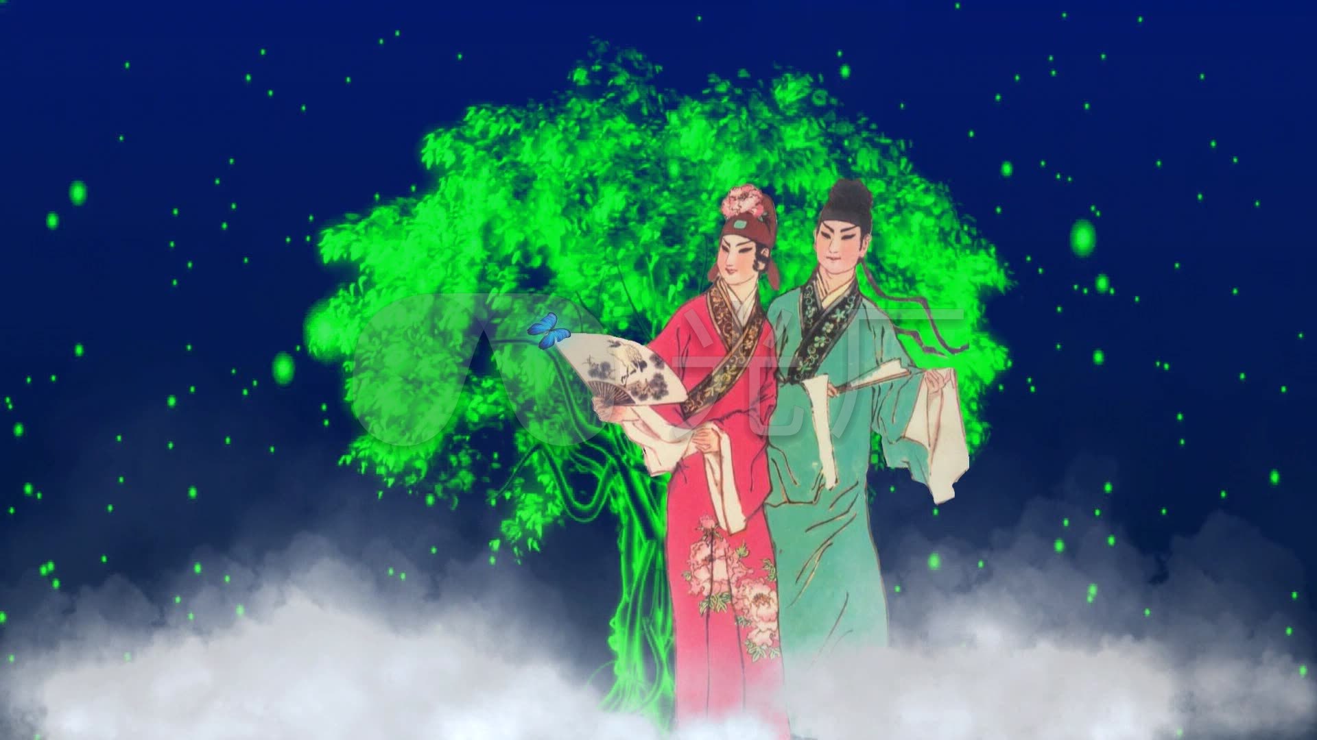 梁祝化蝶片段视频素材