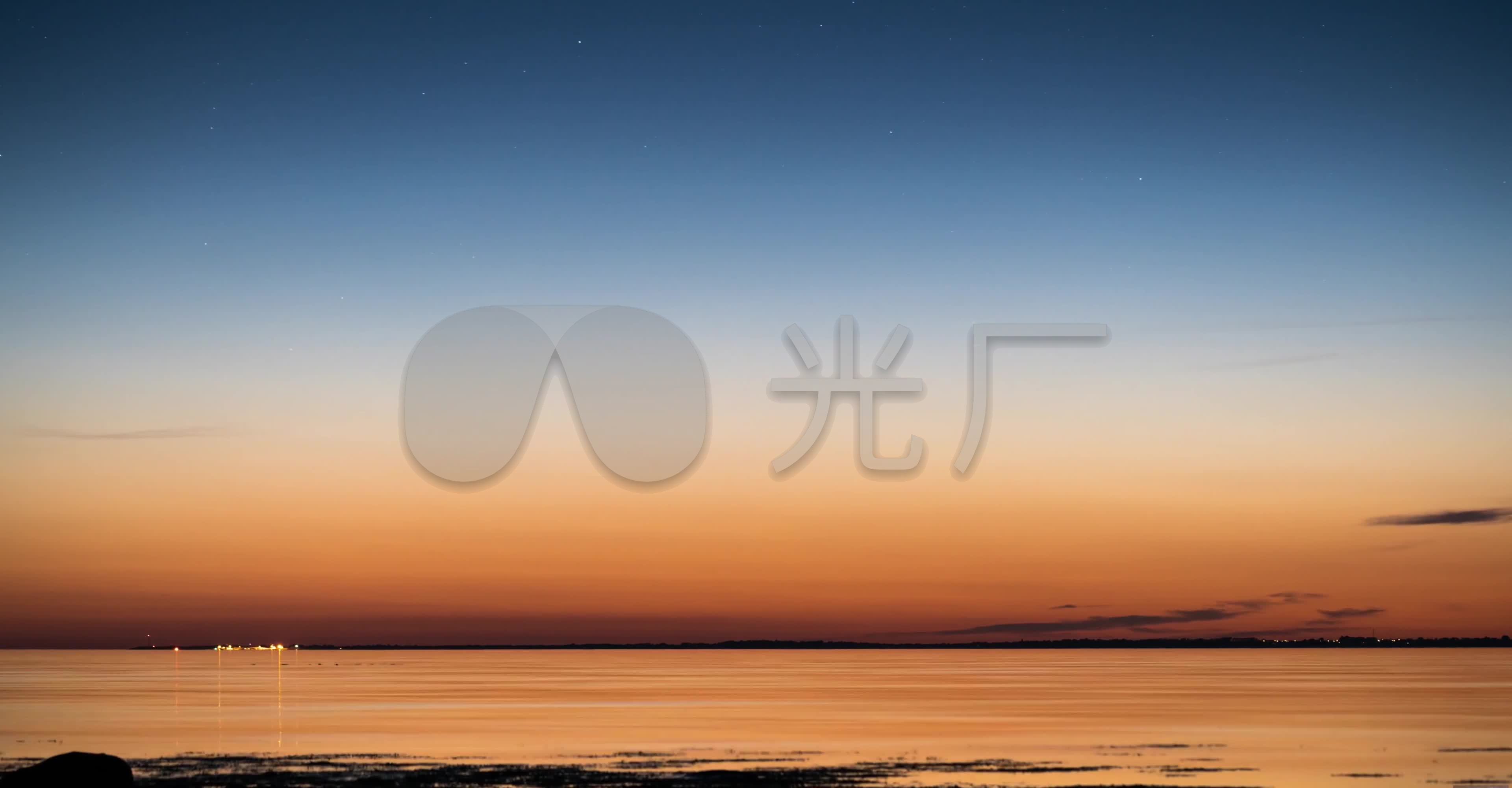 4k大自然日落黄昏天空夜空延迟拍摄