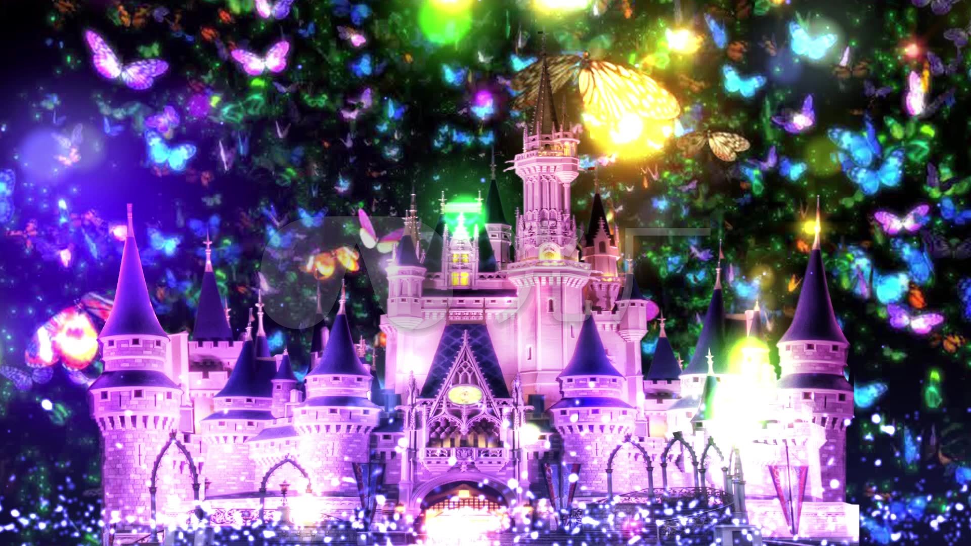 魔法城堡梦幻蝴蝶国度童话背景
