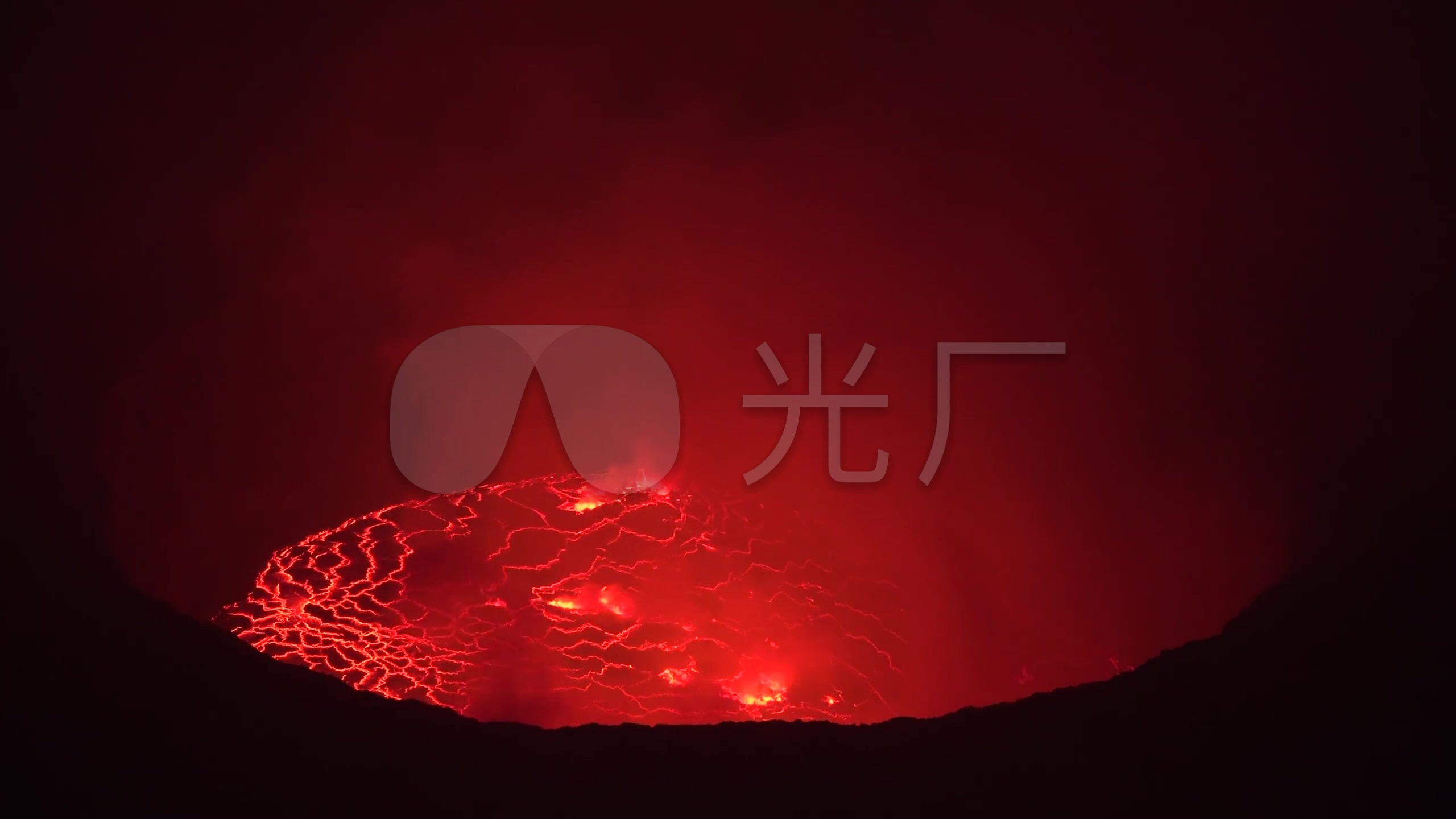 火山口,岩浆,火山探险_2560x1440_高清视频素材下载