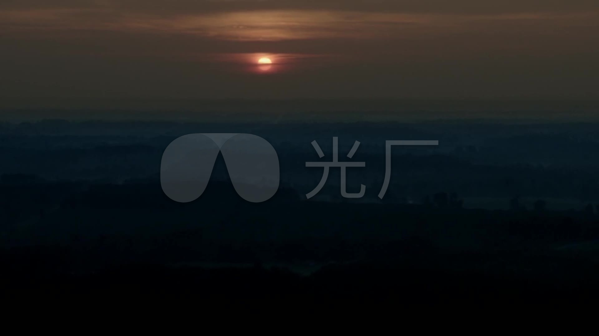黎明时分日出天空曙光_黎明前的黑暗_航拍_1920x1080