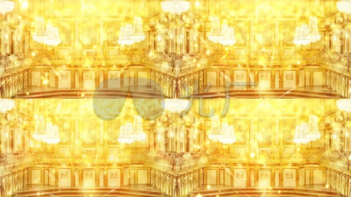 光芒光效粒子金色大厅维也纳金碧辉煌建筑