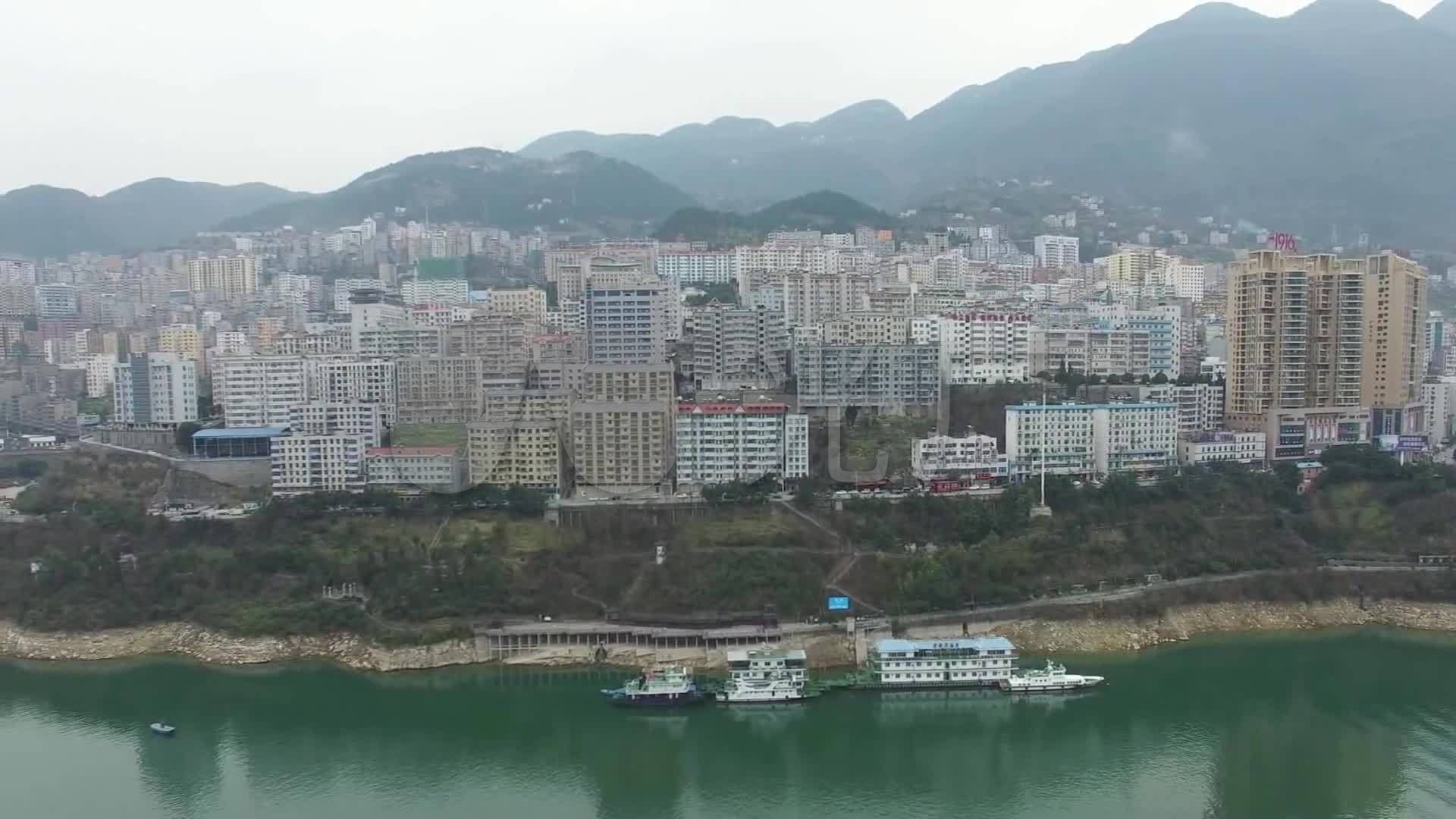 航拍湖北恩施巴东县_1920x1080_高清视频素材下载(:)