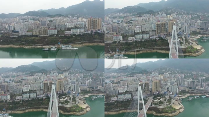 航拍湖北恩施巴东县
