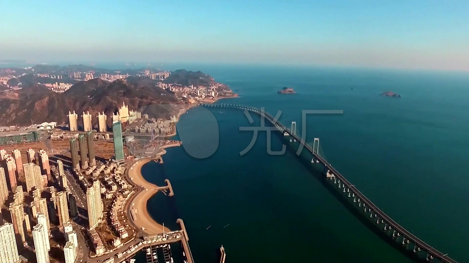 航拍 山东 大连 自然 风景